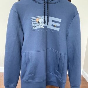 Snoopy American Eagle All Day Every Day Graphic Hoodie - Blue